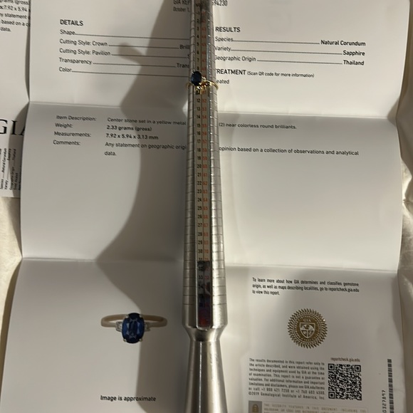 Genuine Sapphire ring. Blue color - Picture 5 of 9